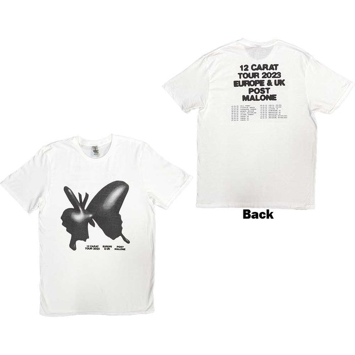 Post Malone Inflatable Butterfly 2023 Tour White Large T-Shirt