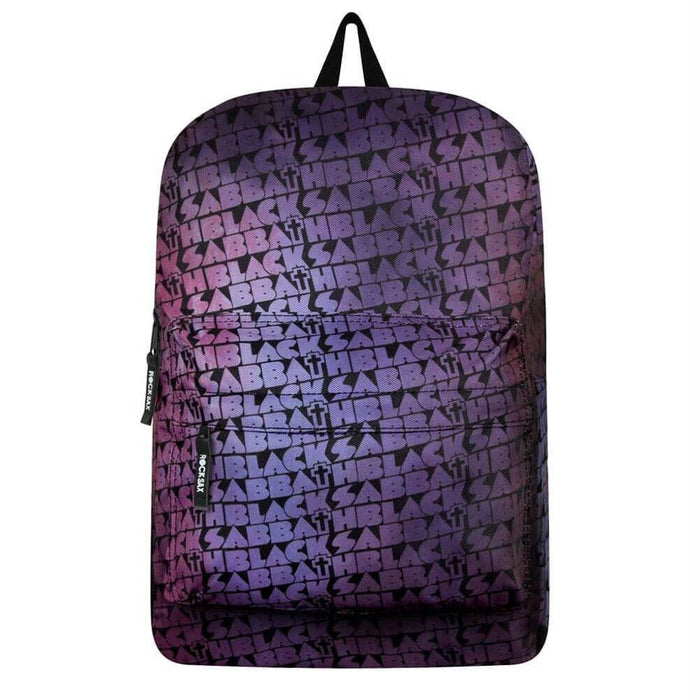 Black Sabbath Distress Cross Rucksack with Zip New with Tags