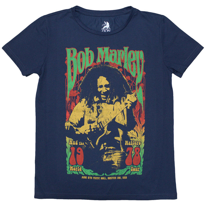 Bob Marley 1978 Denim Blue Ladies X-Large T-Shirt