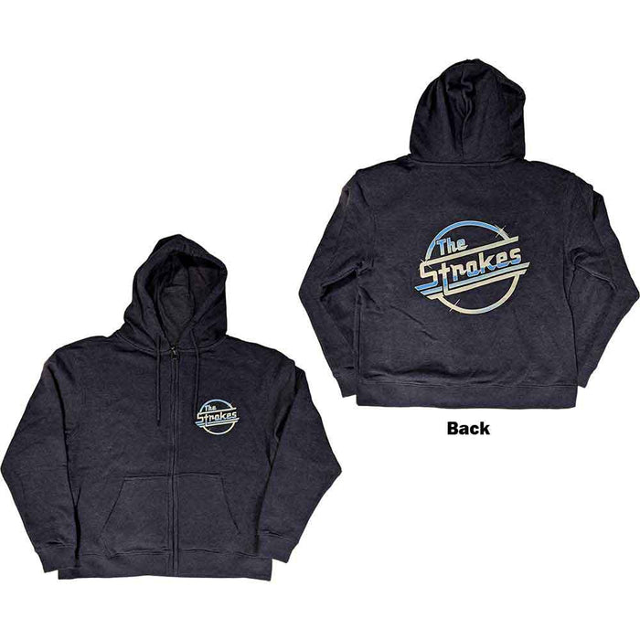 The Strokes OG Magna Navy Blue Medium Zipped Hoodie