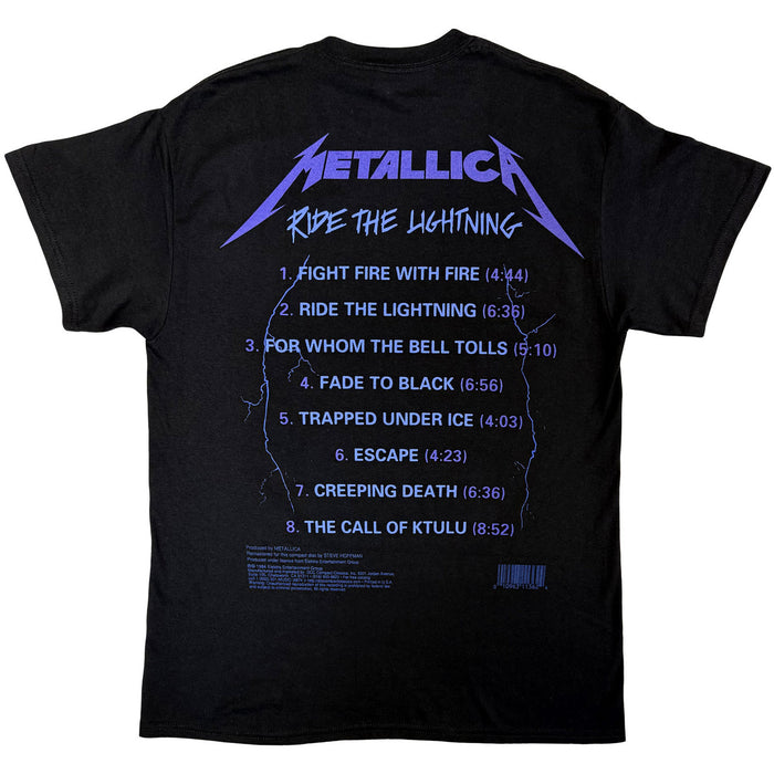 Metallica Ride The Lightning Tracks Black Large T-Shirt