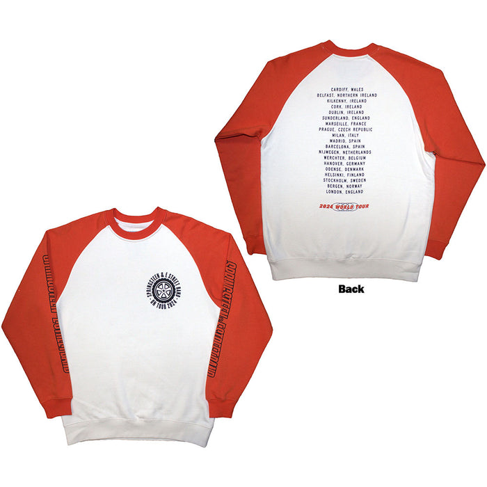 Bruce Springsteen Tour '24 Wheel White and Orange Medium T-Shirt