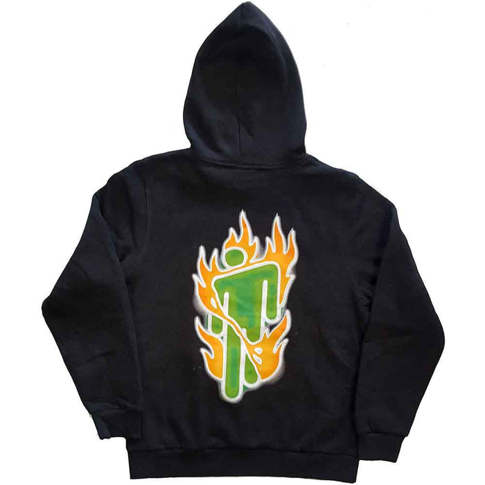 Billie Eilish Airbrush Flames Dark Grey XX-Large Hoodie