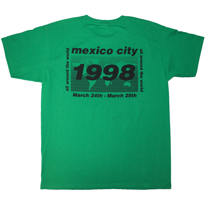 Oasis 1998 World Tour Mexico City Green Medium T-Shirt