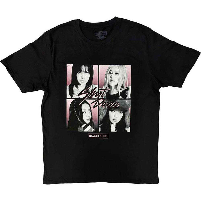 BLACKPINK Shut Down Photo Grid Black Small T-Shirt