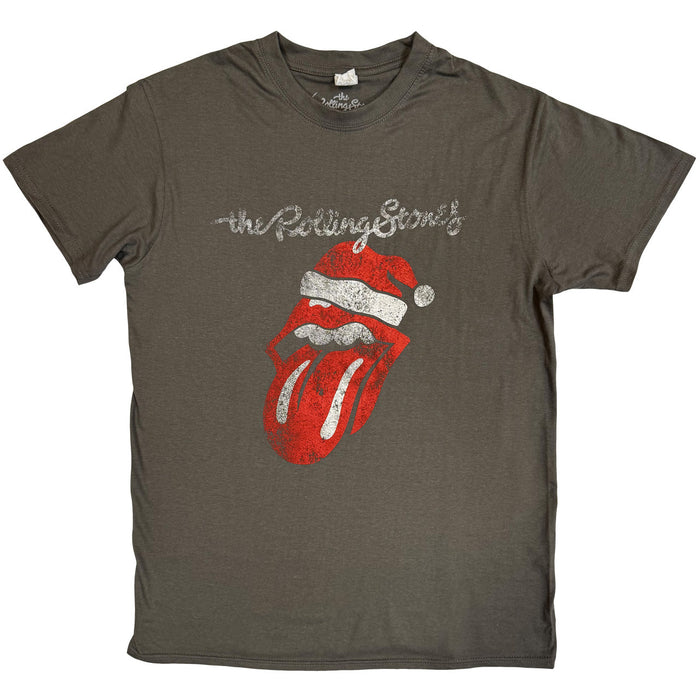 The Rolling Stones Santa Lick Charcoal Grey X-Large T-Shirt