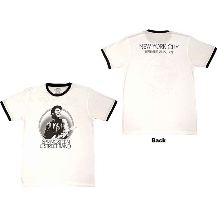 Bruce Springsteen NYC Ringer White Medium T-Shirt