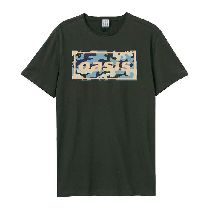 Oasis Camo Logo Vintage Charcoal Grey XX-Large T-Shirt