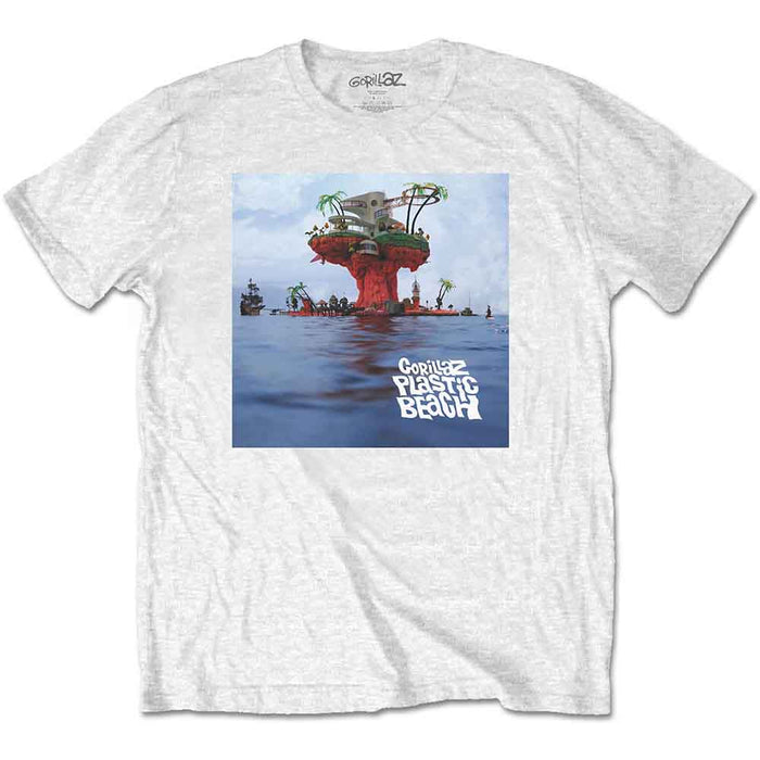 Gorillaz Plastic Beach White Medium T-Shirt