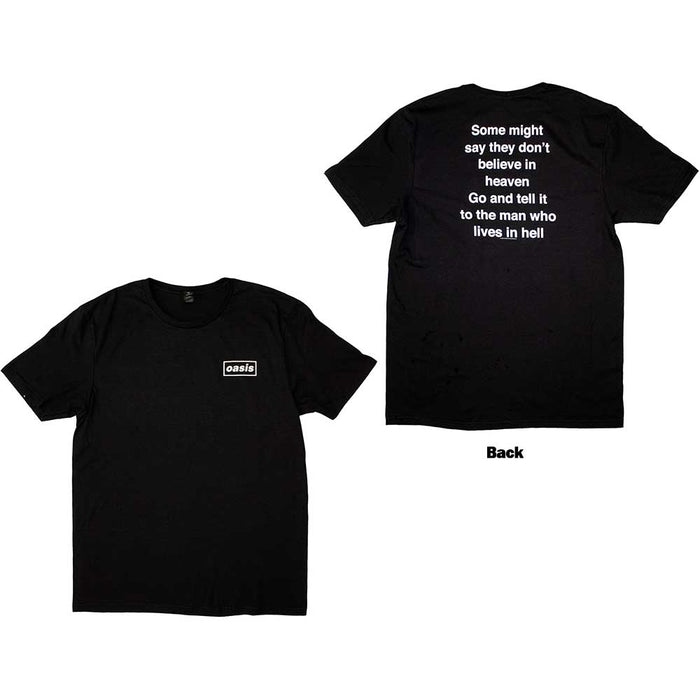 Oasis Some Might Say Lyric Black Large T-Shirt