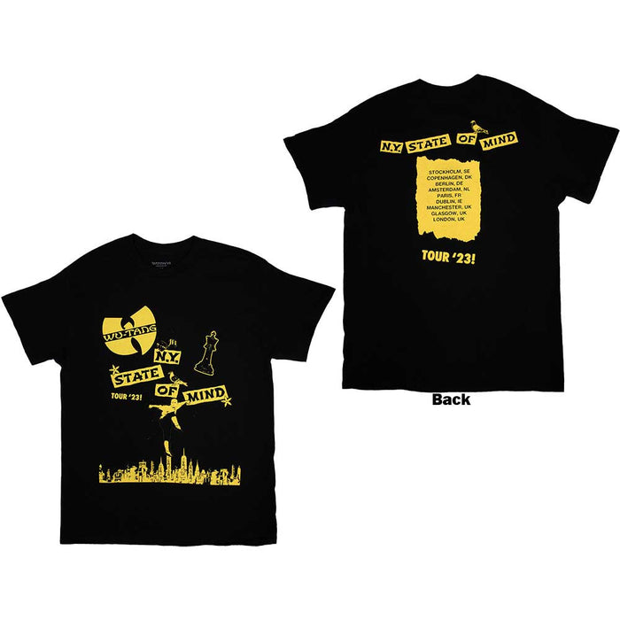 Wu-Tang Clan Tour '23 NY State Of Mind Black Small T-Shirt