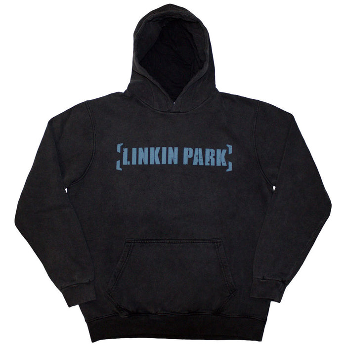 Linkin Park Meteora Portraits Stone Wash Charcoal Grey Large Hoodie