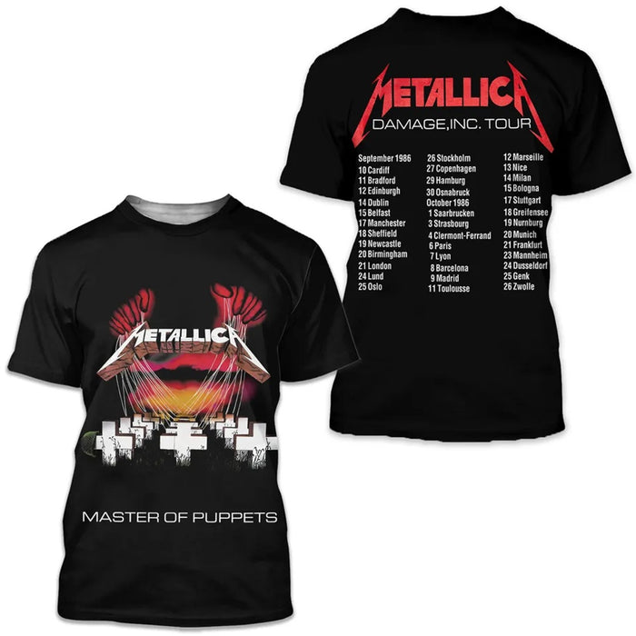 Metallica Master of Puppets European Tour '86 Black XX-Large T-Shirt