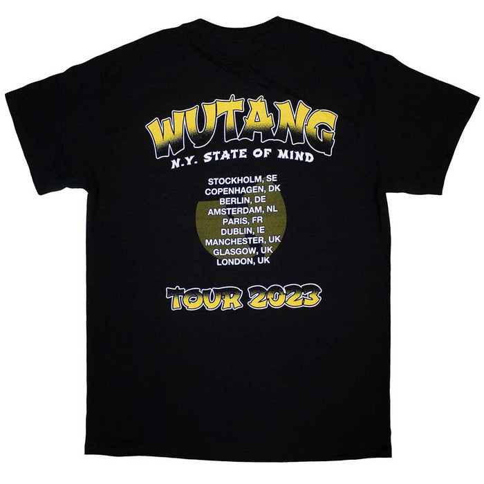 Wu-Tang Clan Tour '23 Slanted Logo State Of Mind Black Medium T-Shirt