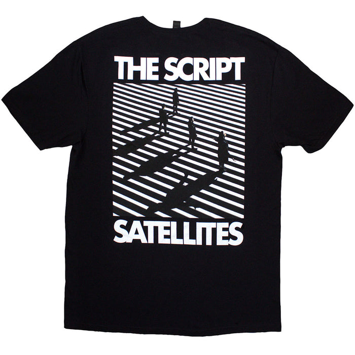 The Script Satellites & Pocket Logo Black Small Unisex T-Shirt