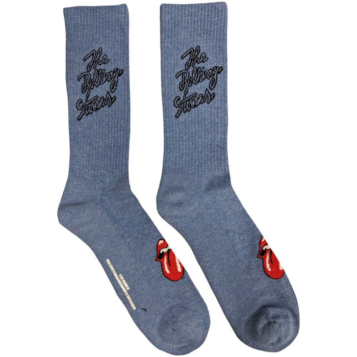 The Rolling Stones Unisex Ankle Socks: Script Logo (Uk Size 7 - 11)