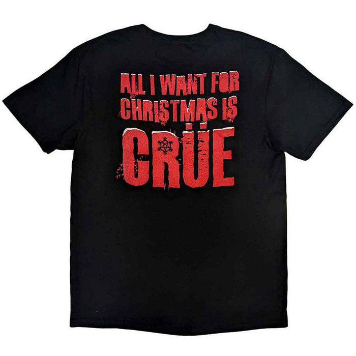 Motley Crue Christmas Crue Black Medium T-Shirt