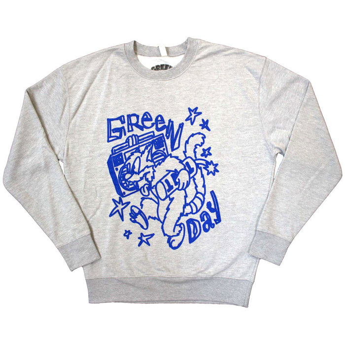 Green Day Cat Blaster Large Sweatshirt