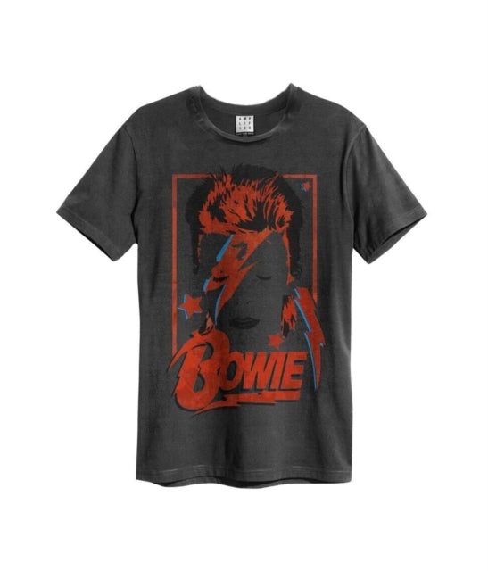 David Bowie Aladdin Sane Amplified Charcoal Large Unisex T-Shirt