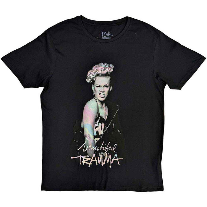 P!nk Wink Black Medium Unisex T-Shirt