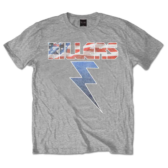 The Killers American Bolt Grey X-Large Unisex T-Shirt