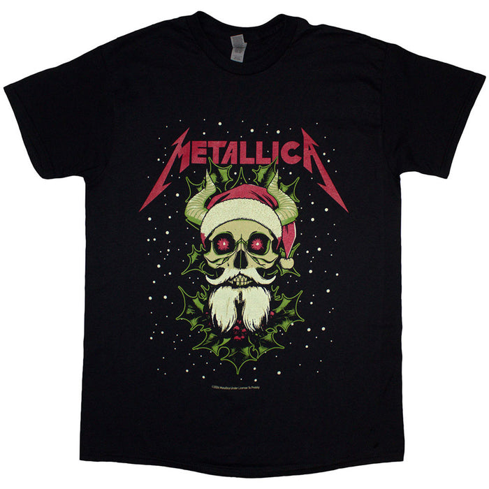 Metallica Santa Horns Black Large T-Shirt