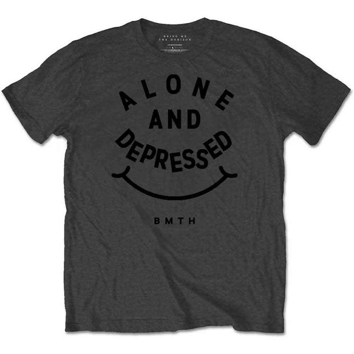 Bring Me The Horizon Alone & Depressed Charcoal Grey Small T-Shirt