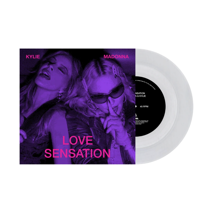 Madonna & Kylie Love Sensation (Afterhours Mix) 7"" Vinyl Single Clear Transparent Colour 2026
