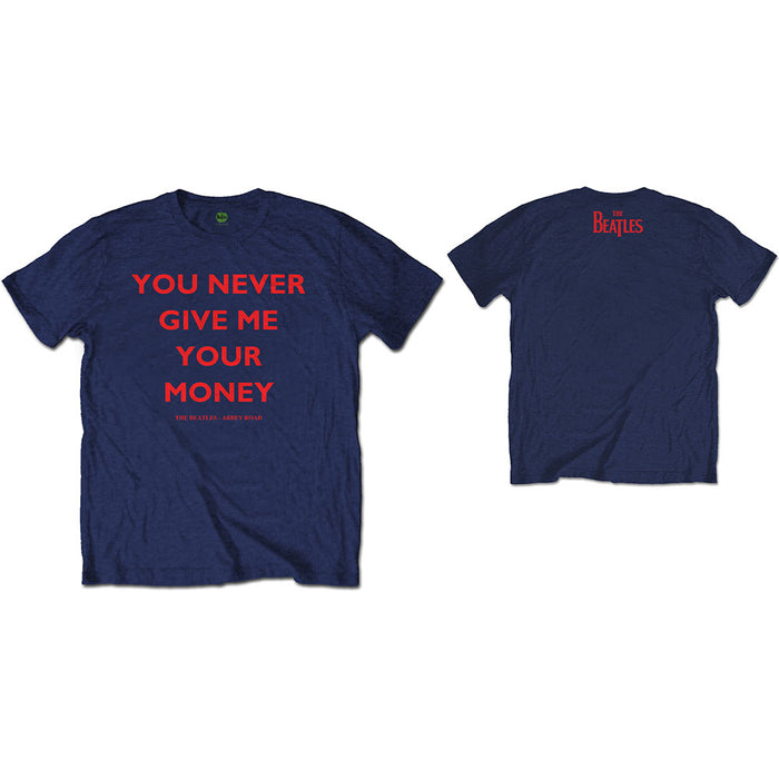 The Beatles You Never Give Me Your Money Navy Blue XX-Large T-Shirt