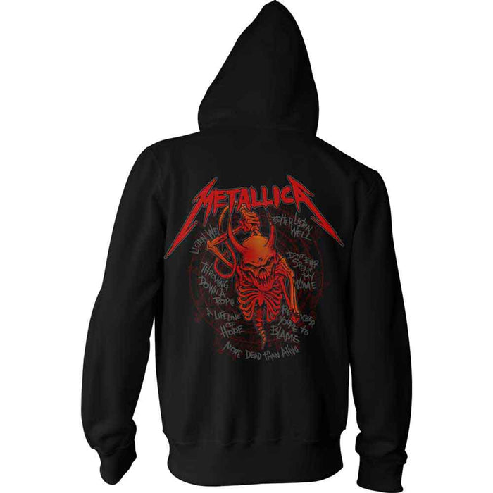 Metallica 7 Skull Screaming Red Black XX-Large Hoodie