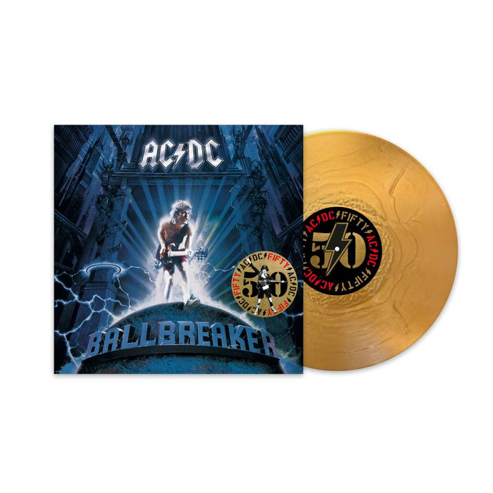 AC/DC Ballbreaker Vinyl LP 50th Anniversary Gold Colour 2024