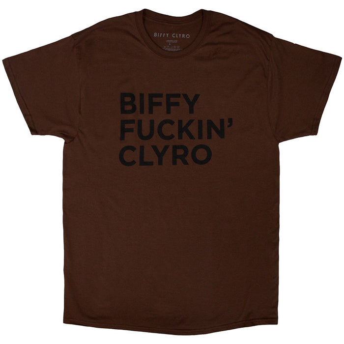 Biffy Clyro Biffy Fuckin Clyro Brown Small T-Shirt