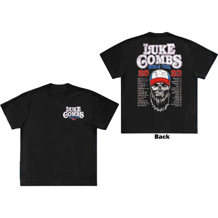 Luke Combs Tour '23 Skull Black Large T-Shirt