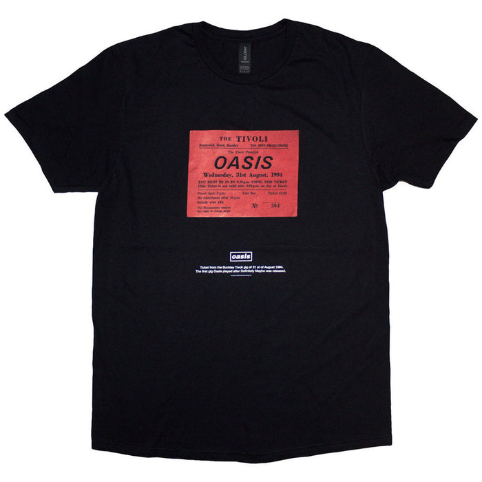 Oasis Definitely Maybe Ticket Stub Black X-Large T-Shirt