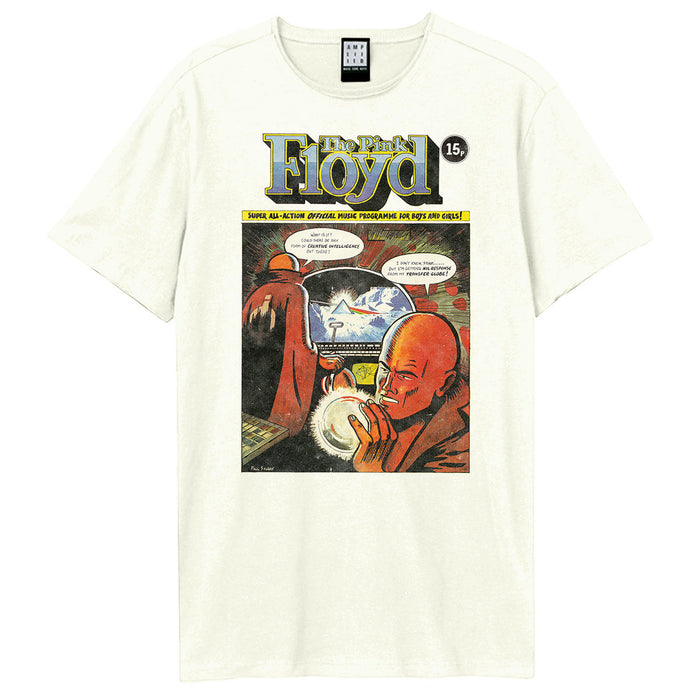 Pink Floyd Official Music Programme Amplified Vintage White Large Unisex T-Shirt