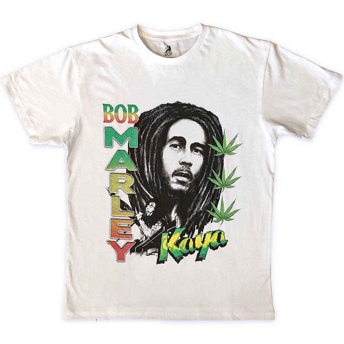 Bob Marley Kaya Illustration White X-Large T-Shirt