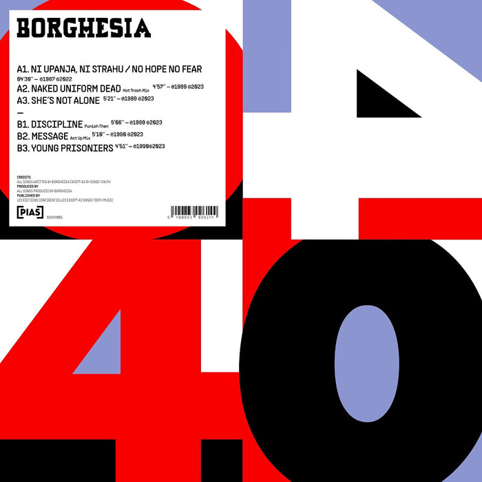 Borghesia [PIAS] 40 12" Vinyl EP 2023