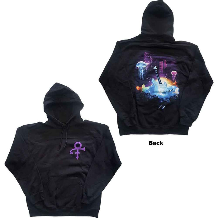 Prince Lotus Flower Black Medium Hoodie