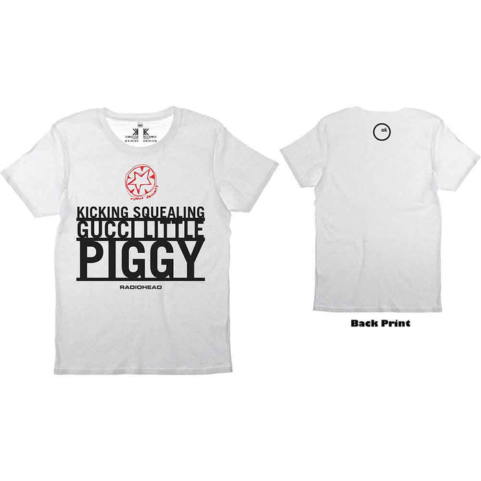 Radiohead Gucci Little Piggy White Medium T-Shirt