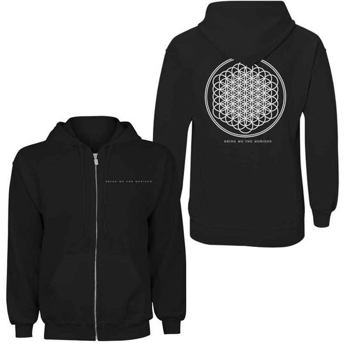 Bring Me The Horizon Flower of Life Ladies Large Zipped Hoodie