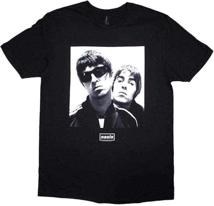 Oasis Noel & Liam Square Photo Black XX-Large T-Shirt