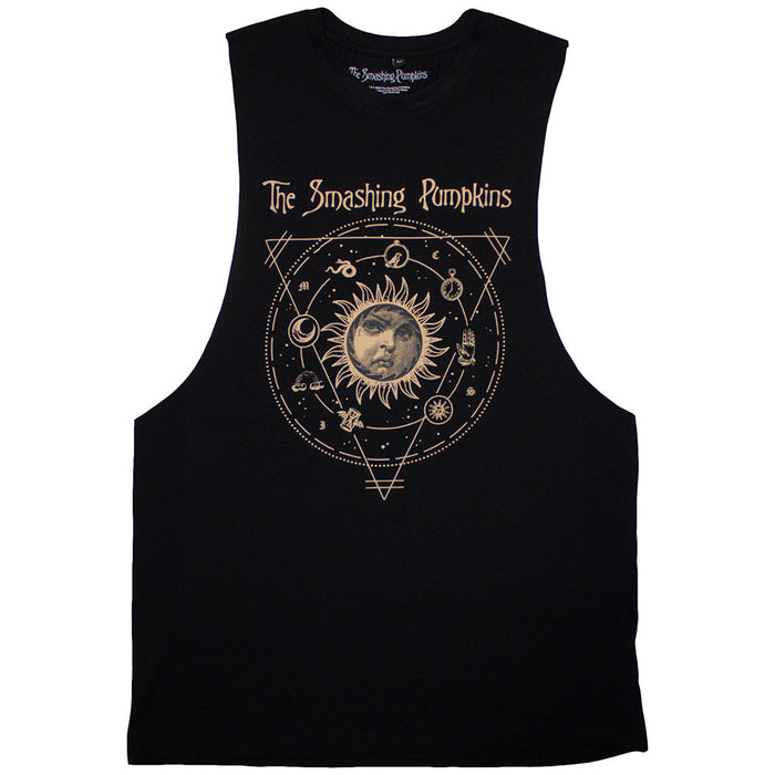 The Smashing Pumpkins Celestial Sun Black Large Tank T-Shirt