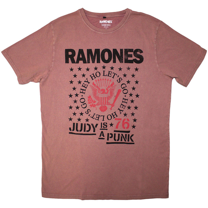Ramones Hey Ho Judy Wash Kashmir Red XX-Large T-Shirt
