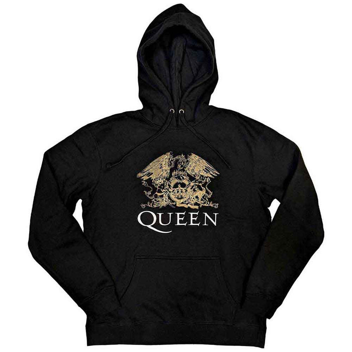 Queen Crest Black Large Hoodie