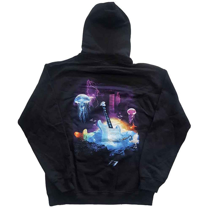 Prince Lotus Flower Black Large Hoodie