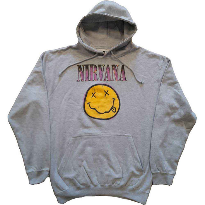 Nirvana Xerox Happy Face Grey Small Hoodie