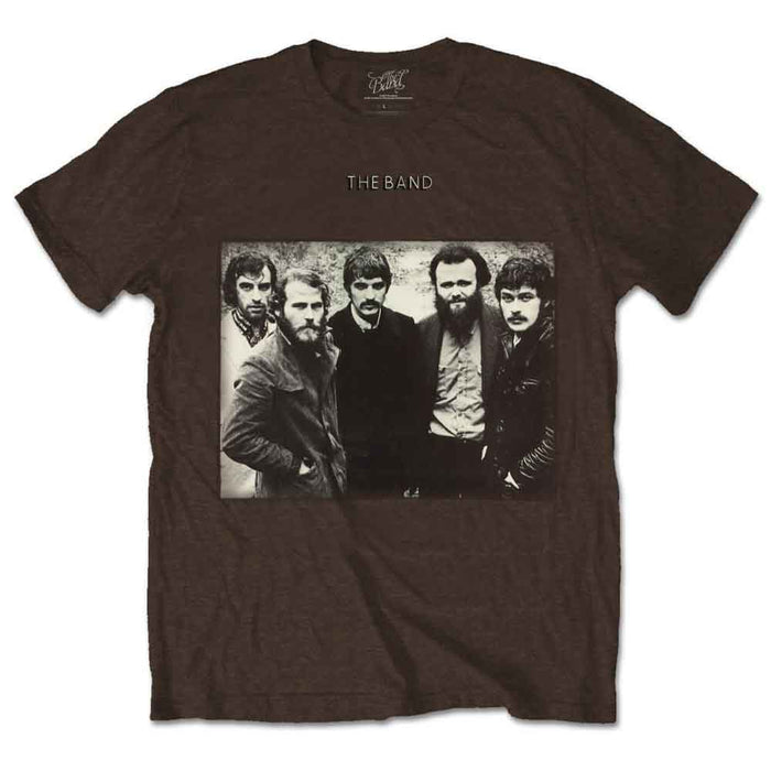 The Band Group Photo Brown Small Unisex T-Shirt