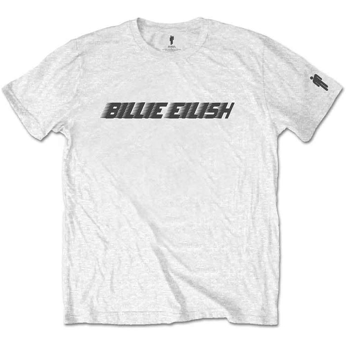 Billie Eilish Black Racer Logo White Large T-Shirt