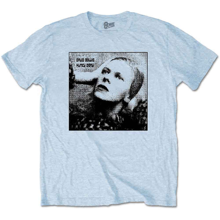 Bowie Hunky Dory Mono Light Blue Medium Unisex T-Shirt