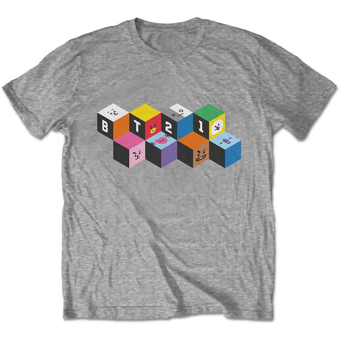 BT21 Blocks Grey Medium Unisex T-Shirt